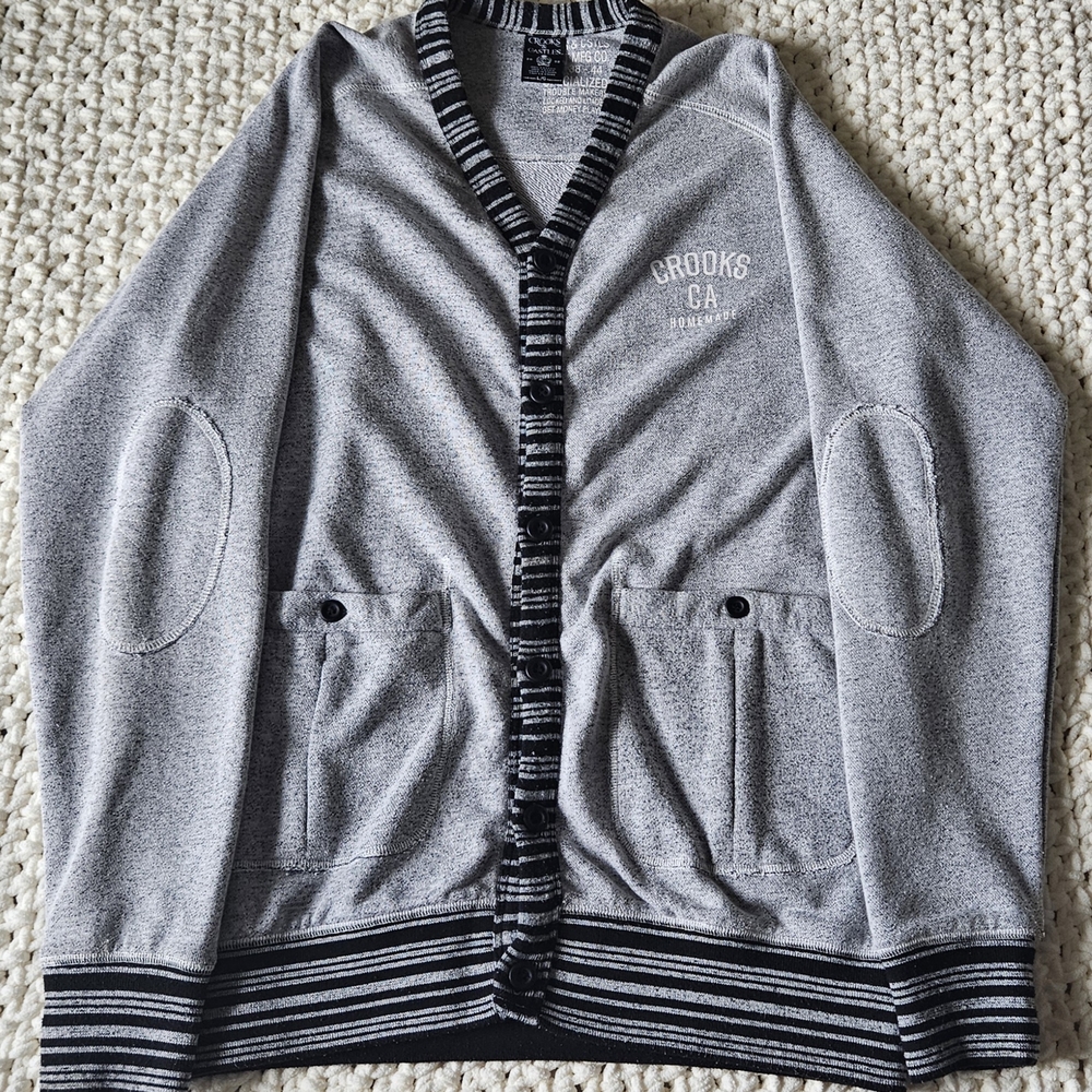 Crooks & Castles Gray Knit with Striped Accents